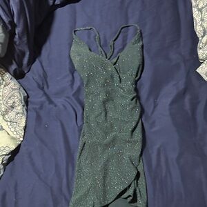 🐸 Speechless Sparkling Teal Backless Dress 🐸